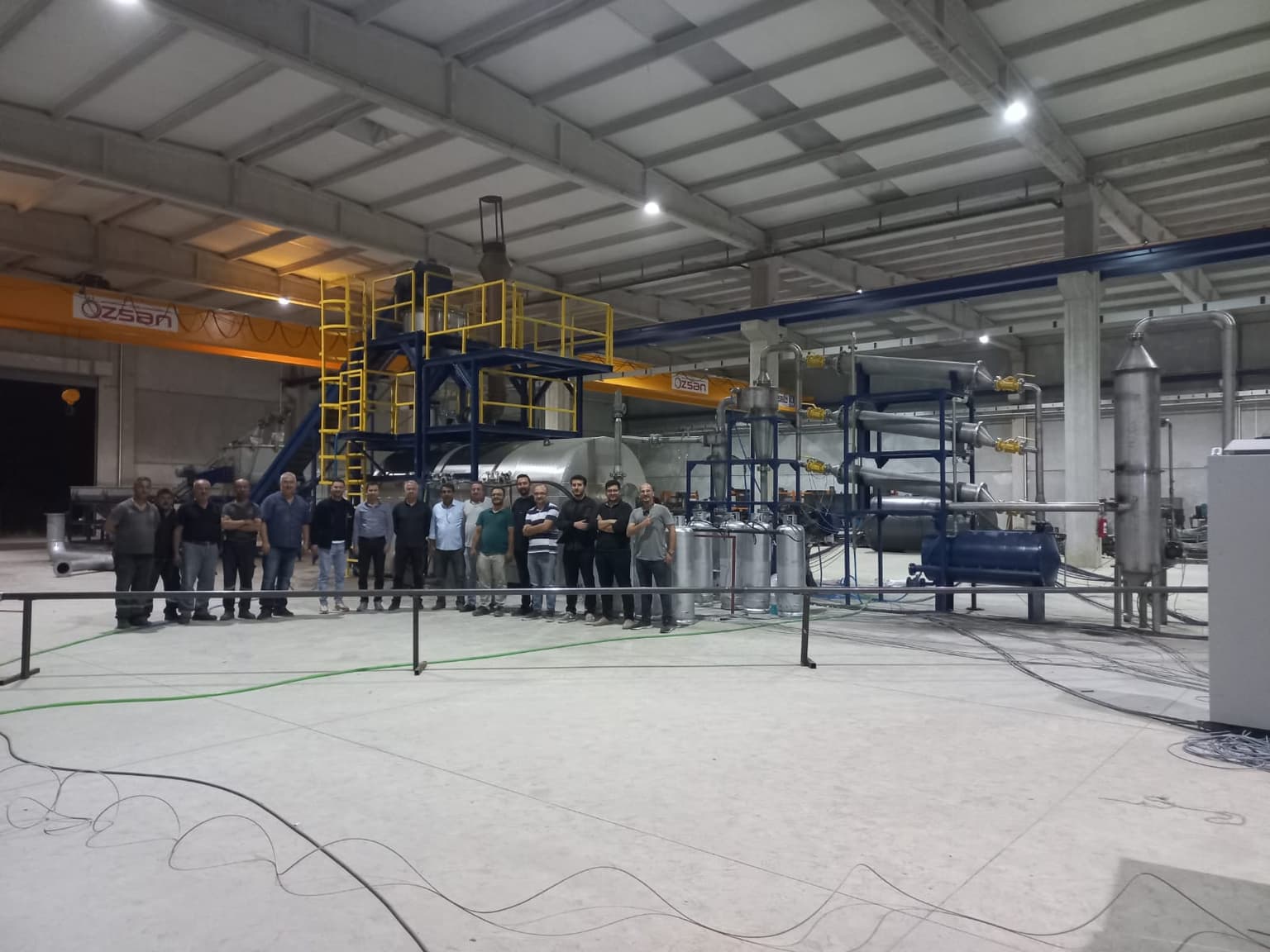 Lozzar Process field engineering team at pyrolysis plant commissioning handover
