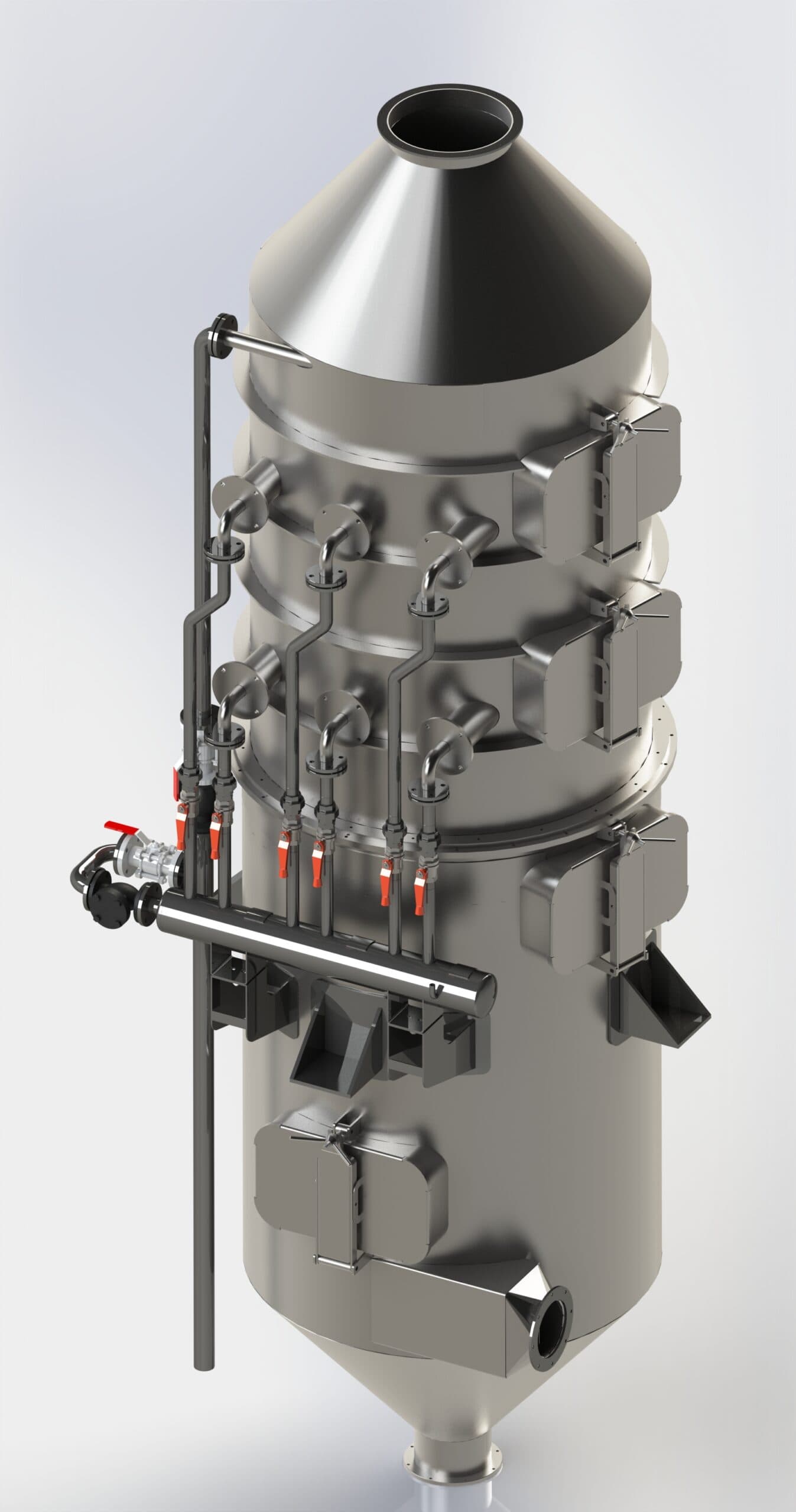 Industrial wet scrubber system — SO2 and acid gas emission control for process plants